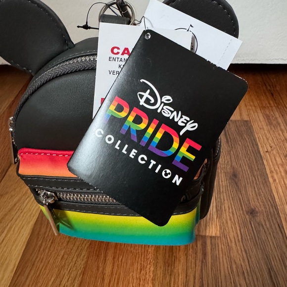 Loungefly Disney Parks Exclusive Mickey Ear Pride Collection Belt Bag/Wristlet - Picture 2 of 5